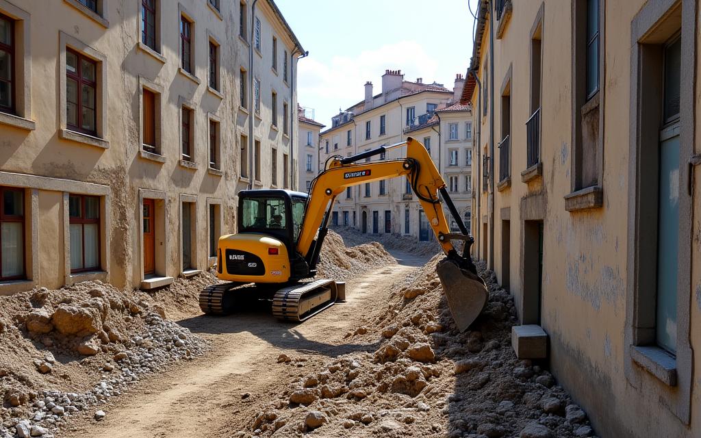 Chantier urbain centre-ville Lyon